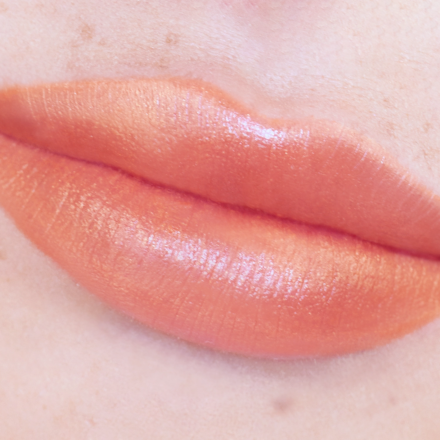 Lip Luster Sheer Hydrating Color Mimosa On Model Lips